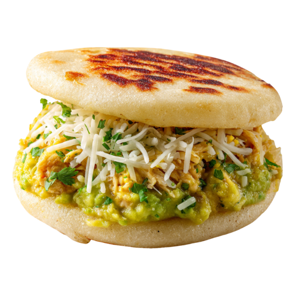 Arepa Reina Pepiada de pollo, aguacate y queso
